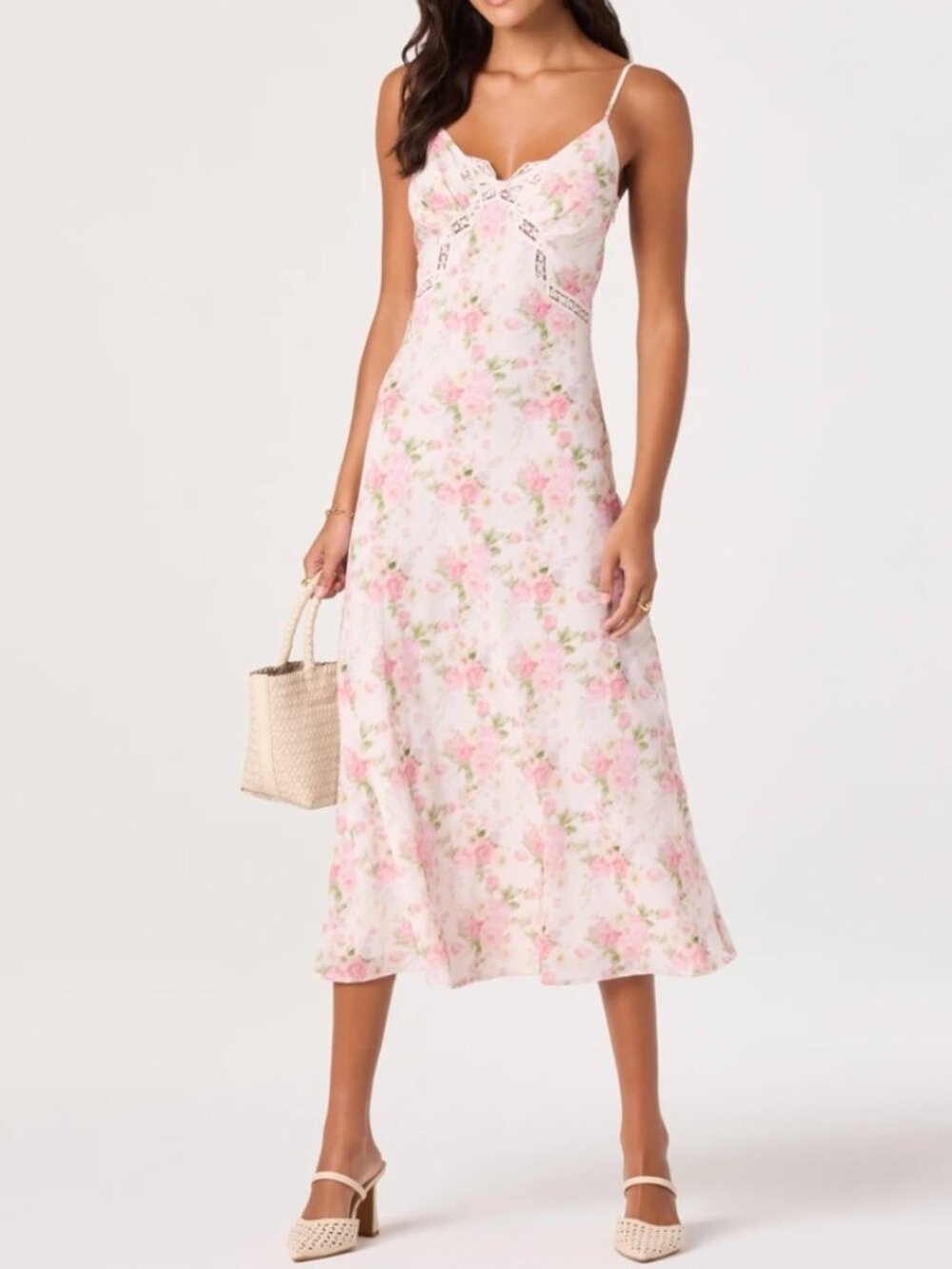 ASTR The Label Liren Floral Midi Dress